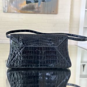 Nancy Gonzalez Black Crocodile Leather Handbag